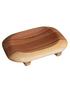 Sapuniera clasica din lemn de Mahon, 13 cm