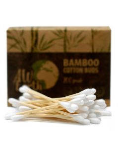 Betisoare pentru Urechi, Bambus si Bumbac, Natur, 200 buc