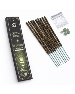 Betisoare Parfumate cu Cristal de Aventurin si Ciocolata | Ritual pentru Optimism si Stabilitate