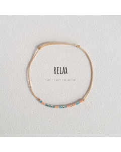 Bratara,cod Morse, cu mesajul Relax, Handmade