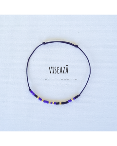Bratara,cod Morse, cu mesajul Viseaza, Handmade