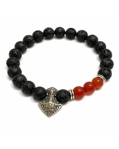 Bratara Piatra Lava – Carnelian si Secure Vitalitate si Curaj