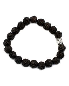 Bratara Rudraksha Buddha Mala, Negru