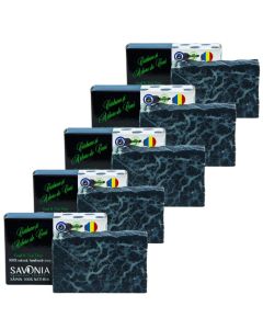 Set 5 buc - Sapun Natural Carbune si Arbore de Ceai, Savonia