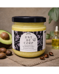 Unt de corp masculin hidratant 100% Natural cu shea, avocado și Vitamina E – Savonia, 160 g