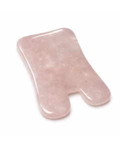 Gua Sha Cuart Roz – Forma Contur, 7.5 x 5 cm