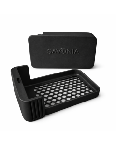 Sapuniera Savonia pentru Voiaj Realizata la Imprimanta 3D – Nomad, Negru Mat, 10.5 × 6.5 × 4 cm