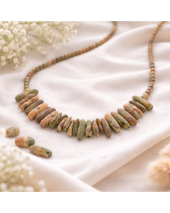 Colier Unakite – Echilibru, Calm si Conectare cu Natura