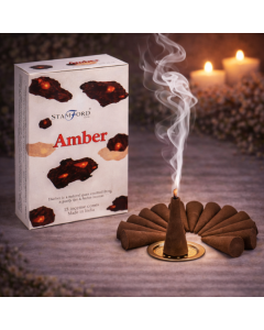 Conuri Parfumate – Ambră – Set 15 Conuri cu Suport