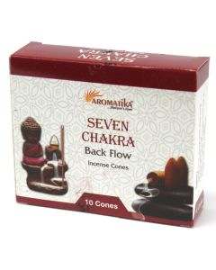 Conuri Parfumate Aromatice „Fum Curgător” - 7 Chakre, 10 bucati