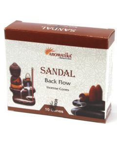 Conuri Parfumate Aromatice „Fum Curgător” - Lemn de Santal, 10 bucati