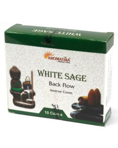 Conuri Parfumate Aromatice „Fum Curgător” - Salvie Albă, 10 bucati