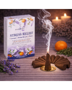 Conuri Parfumate pentru Ameliorarea Stresului – Set 15 Conuri cu Suport