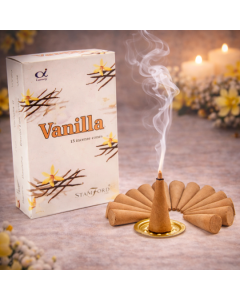 Conuri Parfumate Vanilie – Set 15 Conuri cu Suport