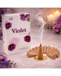 Conuri Parfumate Violete – Set 15 Conuri cu Suport