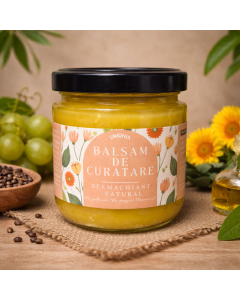 Balsam de curățare cu gălbenele, struguri și Vitamina E – Demachiant natural Savonia, 160 g