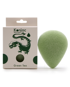Burete Japonez Konjac cu Ceai Verde – Formă Lacrimă