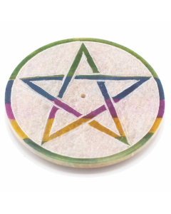 Suport pentru Bețișoare de Tămâie din Piatra de Săpun - 8cm - Pentagon
