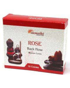 Conuri Parfumate Aromatice „Fum Curgător” - Trandafir, 10 bucati