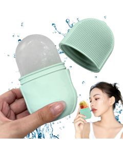 Ice Roller din Silicon pentru Masaj Facial – Reutilizabil, Culoare Verde