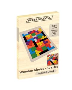 Joc Puzzle Logic din Lemn pentru Copii, 27 x 18 cm
