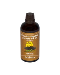 Glicerina Vegetala, Puritate 99,5%, Uz Cosmetic, Savonia, 100 ml