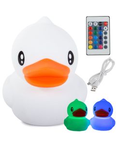 Lampa de Veghe pentru Copii, Telecomanda, lumina LED, incarcare USB, model Ratusca