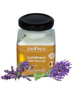 Lavanda - Lumanare 100% Naturala 200 g, Savonia