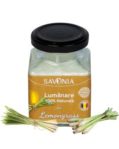 Lemongrass - Lumanare 100% Naturala 200 g, Savonia