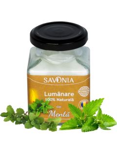 Menta - Lumanare 100% Naturala 200 g, Savonia