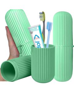 Organizator Calatorii pentru Periuta si Pasta de Dinti, culoare Verde, 19 x 5.5 cm