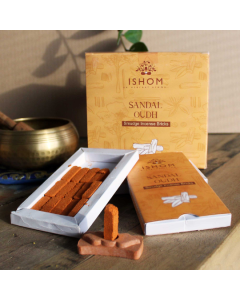 Pachet cu 15 Cărămizi Parfumate Naturale cu Suport - Lemn de Santal