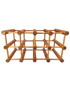 Rastel pentru 12 Sticle de Vin, Lemn de Fag, 44 x 23 cm