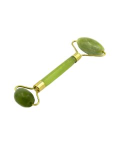 Rola dubla din Jad pentru masaj, 14 cm (neted)