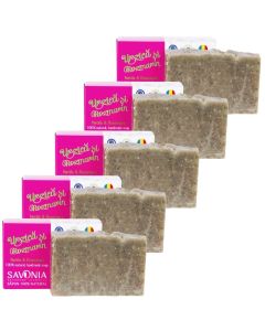 Set 5 buc - Sampon Solid Natural Urzica si Rozmarin, Savonia