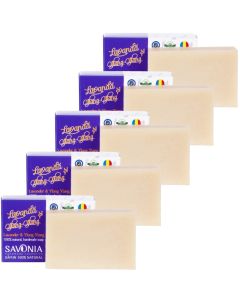 Set 5 buc - Sapun Natural Lavanda si Ylang Ylang, Savonia
