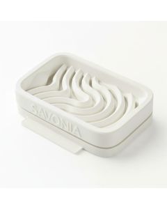 Sapuniera Savonia Realizata la Imprimanta 3D - Valuri, Alb, 12.5 x 9 x 3 cm