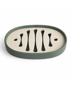 Sapuniera Savonia Echilibru Realizata la Imprimanta 3D – Verde Mat, 12.5 × 8.5 × 2 cm