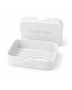 Sapuniera Savonia pentru Voiaj Realizata la Imprimanta 3D – Escapada, Alb Mat, 11.5 × 8 × 4 cm