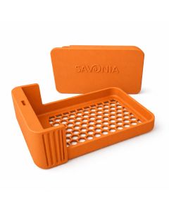 Sapuniera Savonia pentru Voiaj Realizata la Imprimanta 3D – Nomad, Portocaliu Mat, 10.5 × 6.5 × 4 cm