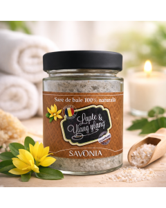Sare de Baie Savonia cu Lapte si Ylang Ylang, 350 gr.