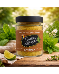 Sare de Baie Savonia cu Roinita si Menta Creata, 350 gr.