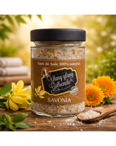 Sare de Baie Savonia cu Ylang Ylang si Galbenele, 350 gr.