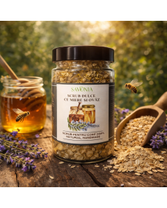 Scrub 100% Natural Dulce cu Miere si Ovaz, Savonia, 300 gr