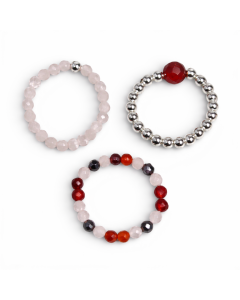 Set 3 Inele cu Pietre Semipretioase Spirit Nymph – Iubire si Flacara