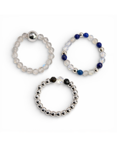 Set 3 Inele cu Pietre Semipretioase Spirit Nymph – Luminile Nordului