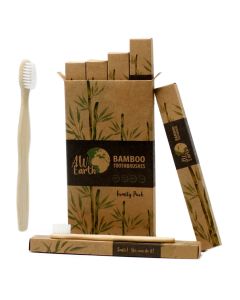 Set 4 Periute de Dinti din Bambus, Pachet Familie