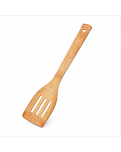 Spatula cu fante din bambus natural, 30 cm