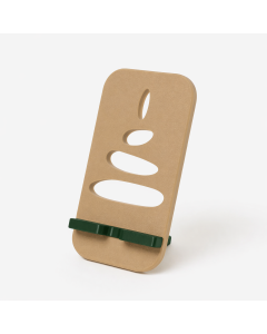 Suport de Telefon Savonia – Model Pietre Zen, imprimat 3D, Bej, 15 × 8 × 7 cm