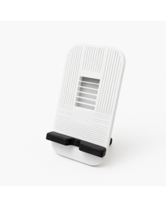 Suport de Telefon Savonia – Model Ritmic, imprimat 3D, Alb, 15 × 8 × 7 cm